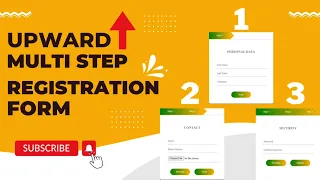 Multi-step Registration form with HTML JavaScript CSS