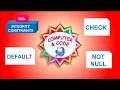 Check default not null Integrity constraints