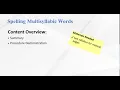 Spelling Multisyllabic Words