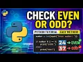 Python Program to Check Even or Odd Number Python Beginner Tutorial