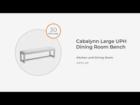 Cabalynn - Large Uph Dining Room Bench - Oatmeal / Light Brown