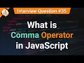 What is Comma Operator in JavaScript JavaScript Tutorials in Hindi Interview Question