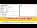 How to make simple notepad application in java programmer land simple java project