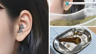 Removing Massive Earwax And Flushing Out Ears With Water | Bug Crawls Into Ear | PUYA ASMR