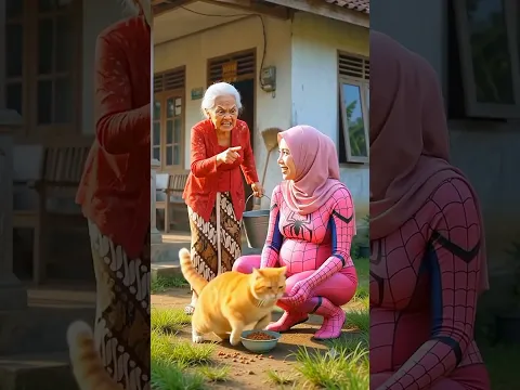 Nenek lucu marah Kelaparan Mau Makan Ikan Hiu