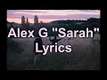 Alex G - Sarah (Lyrics)
