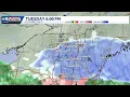 Hour-by-hour snow forecast for Vermont New York March 3 2026