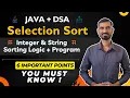 Selection Sort Algorithm in Java Data Structure DSA Placement Course