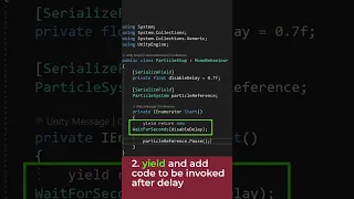 You can use method to delay code invocation