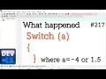 Write a program of switch Case statement with negative value
