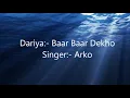 Dariya- Baar Baar Dekho| Lyrics|English Translation |Arko | "Lyondemand"