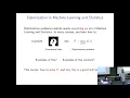 Lecture 01 Optimization in Machine Learning and Statistics mp4