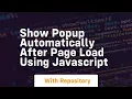 show popup automatically after page load using javascript