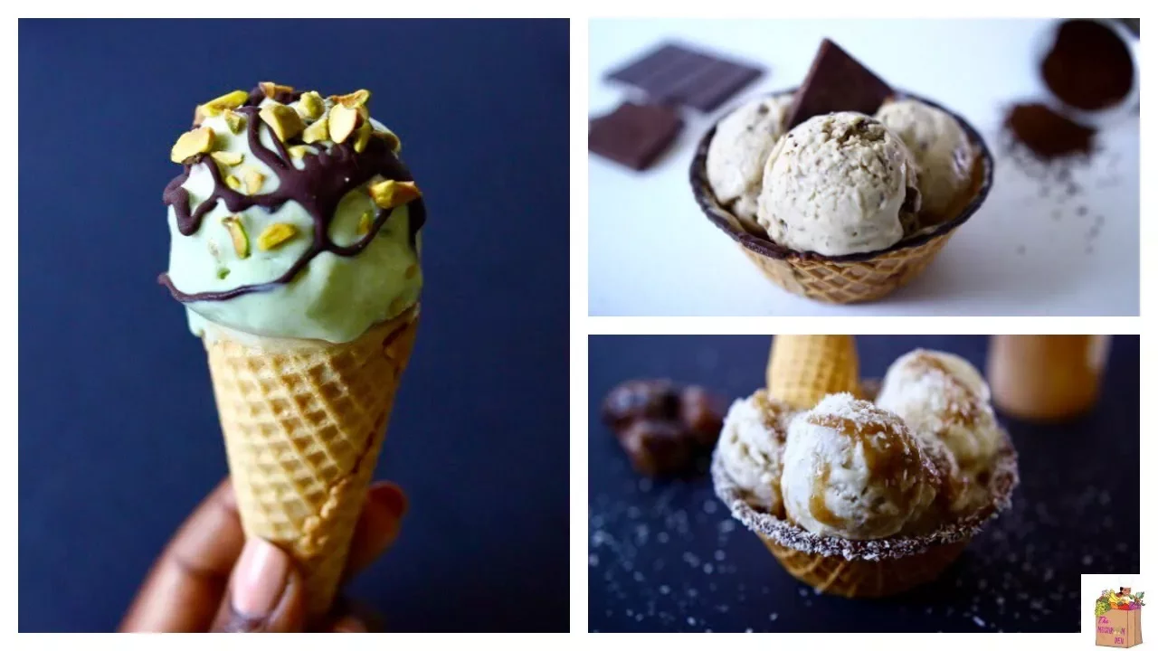 Bringing you 3 ways you can make your own vegan ice cream at home without the need of an ice cream m. 