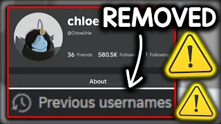 Roblox REMOVED Previous Usernames
