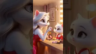 Cute Kitten Of Cat Is Doing Makeup For The First Time Cat Catstory Catlover 