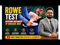 How to Perform the Rowe Test Anterior Shoulder Instability Shoulder Pain Assessment