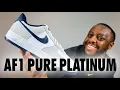 Air Force 1 07 LV8 White Pure Platinum Obsidian On Foot Review QuickSchopes 862 Schopes IO2077-100