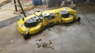John Deere E180 Mower Deck and Oil Change