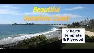 Building my steel sailing yacht Ep.25 The V berth template & Plywood & Sunshine Coast!