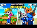 Lagu I Survived 100 Days in Zootopia in Minecraft!