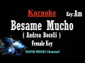 Download Lagu Besame Mucho (Karaoke) Andrea Bocelli Female key Am /Nada wanita/ Cewek