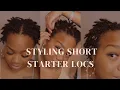 Styling Short Stater Locs in 5 Different Ways Using Clips