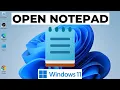 How to Open Notepad in Windows 11 2025