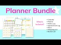 Mommy Planner Bundle 12 Month Calendar Daily Planner Menu Printables Busy Moms Essentials