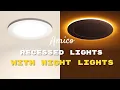 Amico 12 Pack 6 Inch 5CCT LED Recessed Ceiling Light with Night Light 5000K
