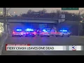 One dead after fiery single-vehicle crash on I-40