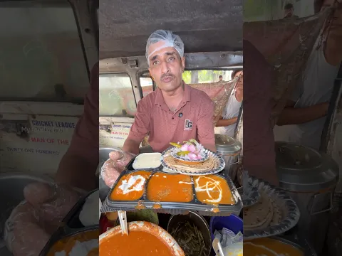 दिल्ली के viral दीपक भाई की overloaded 120 रुपये वाली veg थाली😱