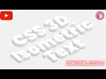3D Isometric Text Effects CSS Vanilla Javascript