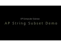 APCS String Subset