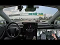 Tesla FSD 14 1 3 Mad Max slows down for Houston police officer then gets left in the dust on Hurry