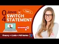Switch Statement its rules in java Print days of the week using switch