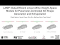 ICML 2026 LAMP Data-Efficient Weight-Space Models for Parameter-Controlled 3D Shape Generation