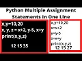 Assigning multiple variables in one line in Python Multiple Assignment Statement in one Line