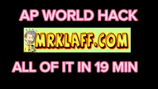 AP WORLD HACK - All of it in 19 Minutes with Timeline