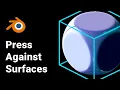 Press against surfaces with Geometry Nodes in Blender