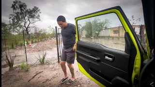 Encontramos el rancho todo inundando después de la tormenta que cayo en la ciudad…