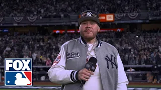 world series fat joe performs all the way up ahead of dodgers vs yankees game 3 mlb on fox