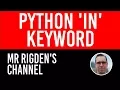 Python in keyword