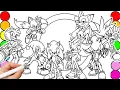 Sonic Team Coloring Pages Sonic The Hedgehog Teils Shadow Amy Rose Knuckles draw COMPILATION 149