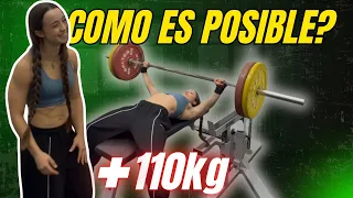 leire orma revienta el press banca con 100kg solo pesa 60kg powerlifting en estado puro
