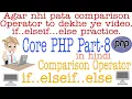 php tutorial for beginners Part-8 Comparison Operator ifelse Web Tutorial by Nikhil koshti