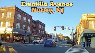 Walking on Franklin Avenue in Nutley New Jersey USA Centre St to E High Street