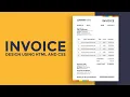 How to Make a Modern Invoice Design Using HTML and CSS Invoice Design Tutorial Bridge Code