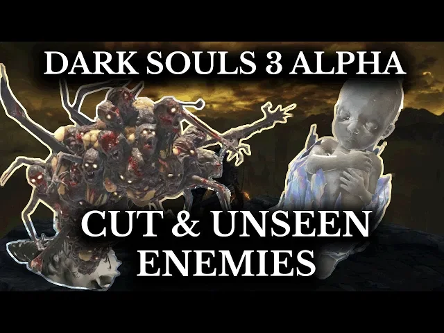 Dark Souls 3 Cut Content - Unseen Alpha Enemies - Baby Ocelotte - Hollow Filled Slugs