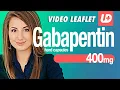 GABAPENTIN 400 mg how to use dose warnings and side effects